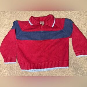 Gymboree Red and Blue Cotton Sweater